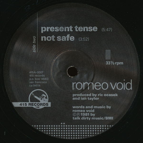 Romeo Void : Never Say Never (12", EP)