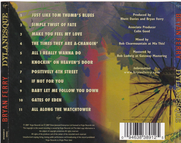 Bryan Ferry : Dylanesque (CD, Album)