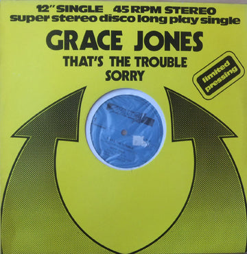 Grace Jones : That's The Trouble / Sorry (12")