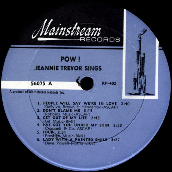 Jeanne Trevor : Pow! Jeannie Trevor Sings (LP, Album, Mono)