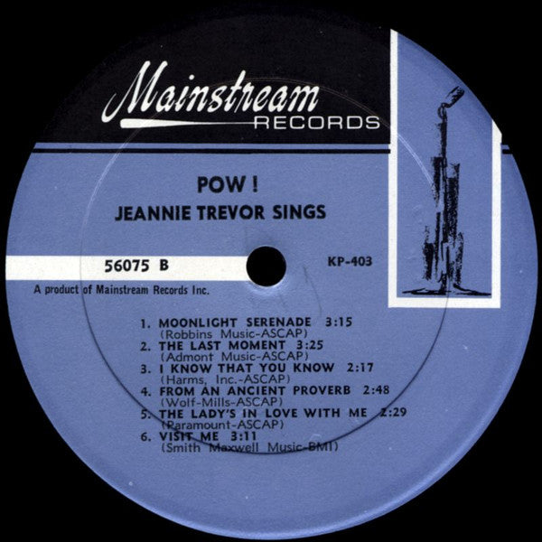 Jeanne Trevor : Pow! Jeannie Trevor Sings (LP, Album, Mono)