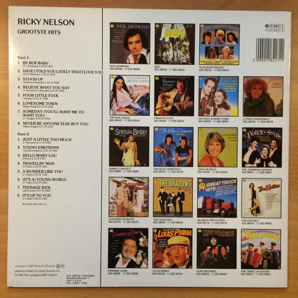 Ricky Nelson (2) : Ricky Nelson's Grootste Hits (LP, Comp)