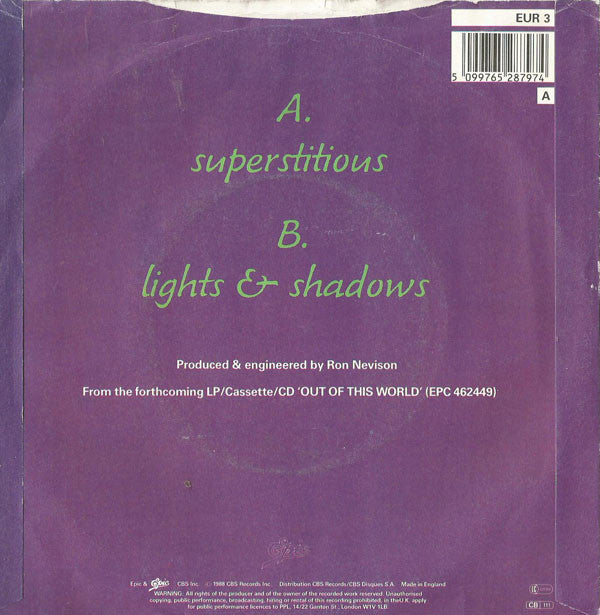 Europe (2) : Superstitious (7", Single)