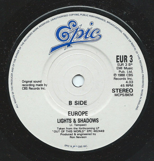 Europe (2) : Superstitious (7", Single)