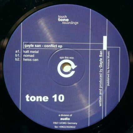 Gayle San : Conflict EP (12", EP)