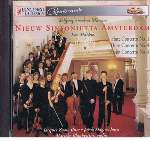 Wolfgang Amadeus Mozart, Nieuw Sinfonietta Amsterdam, Lev Markiz, Jacques Zoon, Jacob Slagter, Marieke Blankestijn : Flute Concert No. 1 / Horn Concerto No. 4 / Violin Concerto No. 4 (CD, Album)