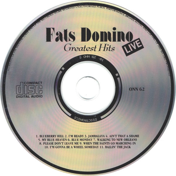 Fats Domino : Greatest Hits Live (CD, Comp)