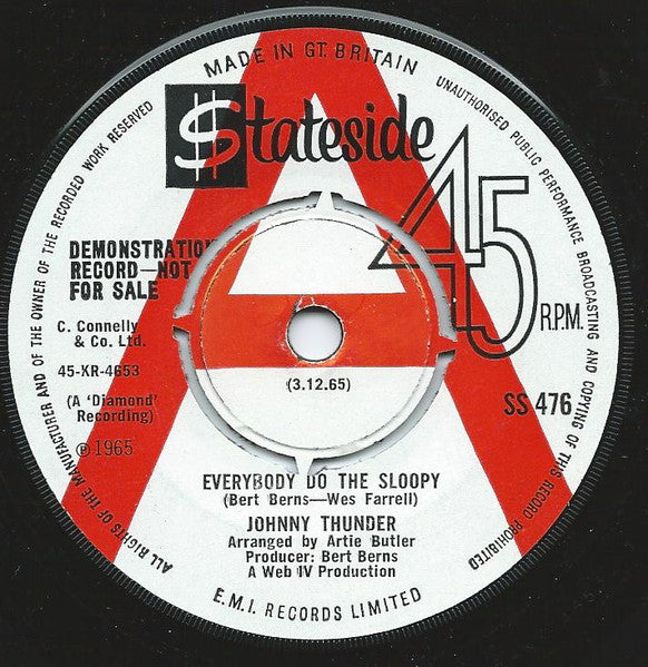 Johnny Thunder : Everybody Do The Sloopy (7", Single, Promo)