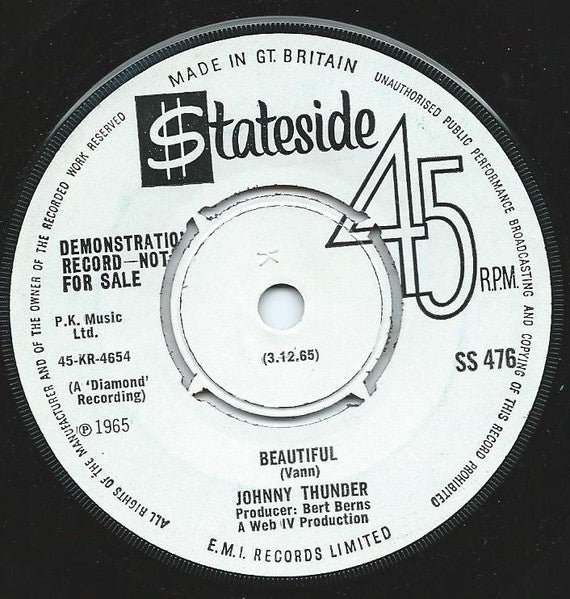 Johnny Thunder : Everybody Do The Sloopy (7", Single, Promo)