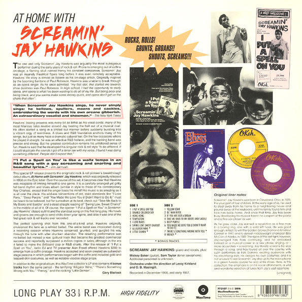Screamin' Jay Hawkins : At Home With Screamin' Jay Hawkins (LP, Album, RE, 180)