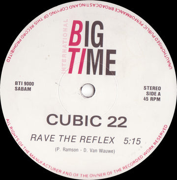 Cubic 22 : Rave The Reflex (12")