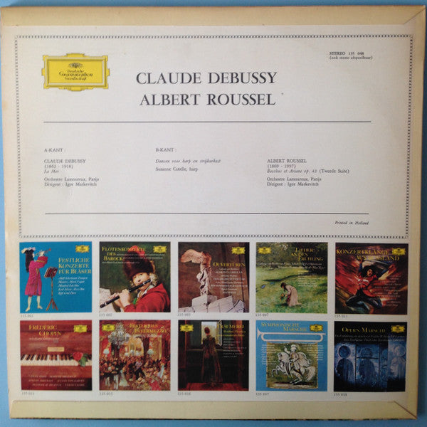 Claude Debussy / Albert Roussel / Suzanne Cotelle Harp / Orchestre Des Concerts Lamoureux / Igor Markevitch : La Mer, Dansen Voor Harp En Strijkorkest / Bacchus Et Ariane  (LP)