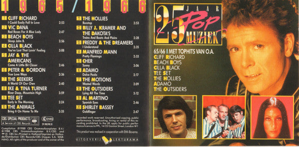 Various : 25 Jaar Popmuziek - 1965/1966 (CD, Comp, +Bo)