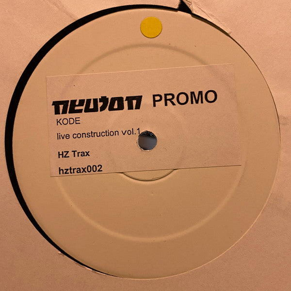 Kode : Live Constructions Vol. 1 (12", Promo, W/Lbl)