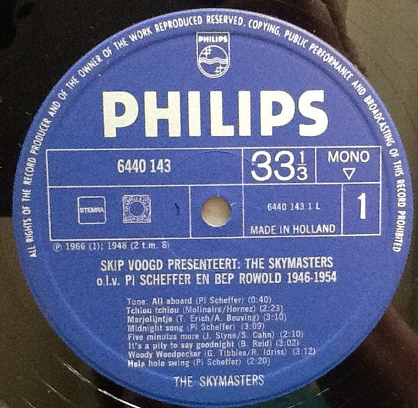 The Skymasters : Skip Voogd Presenteert: The Skymasters 1946 - 1954 (LP, Comp, Mono)
