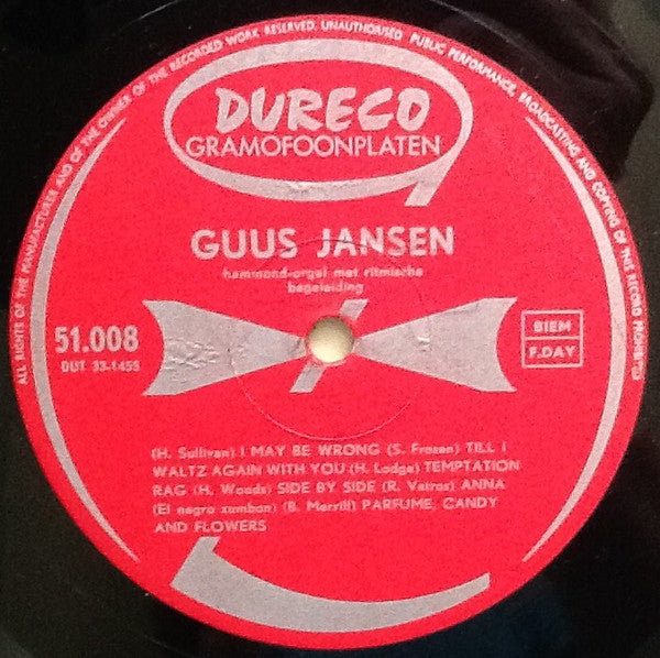 Guus Jansen : Hammondorgel Met Ritmische Begeleiding (LP, Album)