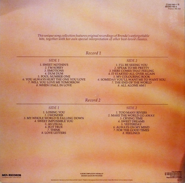 Brenda Lee : The Very Best Of Brenda Lee (2xLP, Comp, Gat)