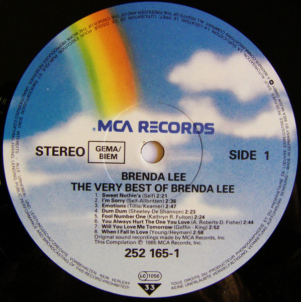 Brenda Lee : The Very Best Of Brenda Lee (2xLP, Comp, Gat)