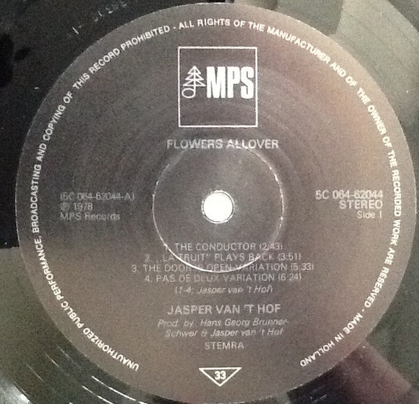 Jasper Van't Hof : Flowers Allover (LP, Album)