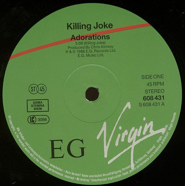 Killing Joke : Adorations (12", Single)