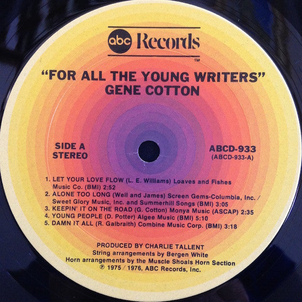 Gene Cotton : For All The Young Writers (LP, Album, Ter)