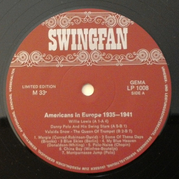 Willie Lewis Presents, Danny Polo & His Swing Stars, Valaida Snow : Americans In Europe (LP, Comp)