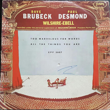 The Dave Brubeck Quartet : Too Marvelous For Words / All The Things You Are (7", Single)