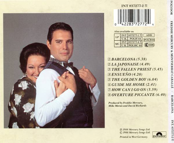 Freddie Mercury & Montserrat Caballé : Barcelona (CD, Album, RE)