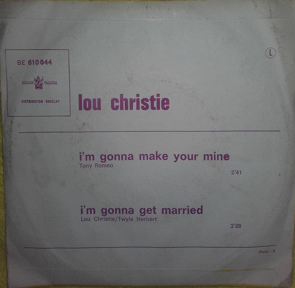 Lou Christie : I'm Gonna Make Your Mine (7", Single)
