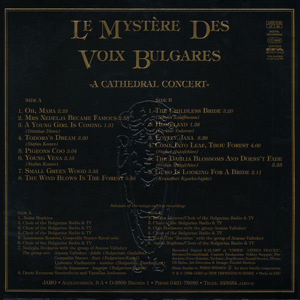 Le Mystère Des Voix Bulgares : A Cathedral Concert (LP, Album, Emb)