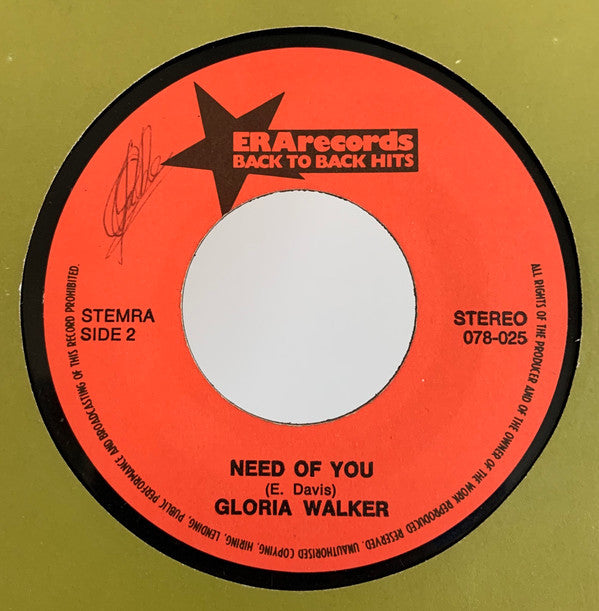 Gloria Walker : Please Don't Desert Me Baby / Need Of You (7", Single)