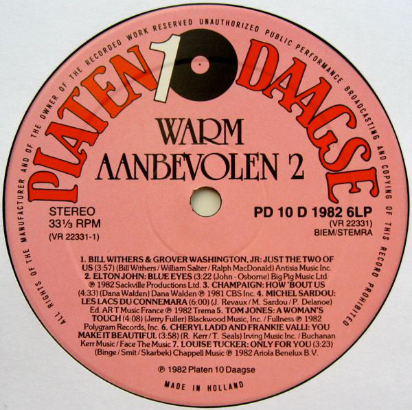 Various : Warm Aanbevolen 2 (LP, Comp)