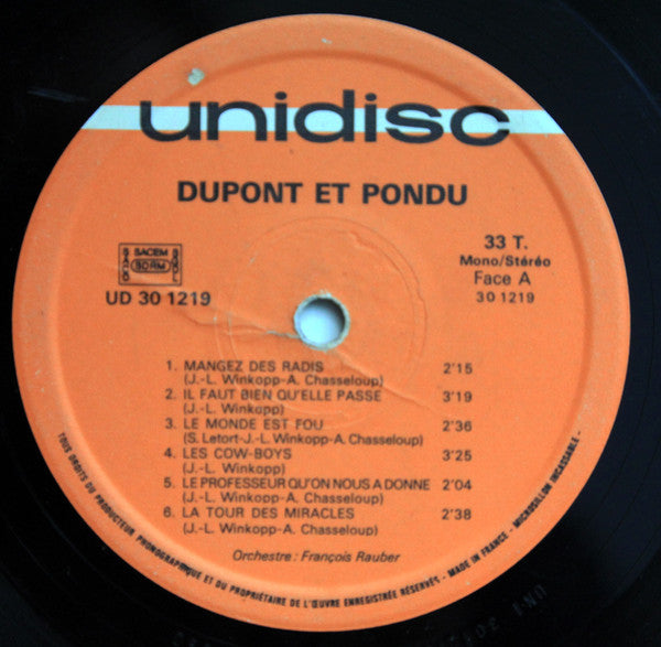 Dupont Et Pondu : Mangez Des Radis (LP, Album)