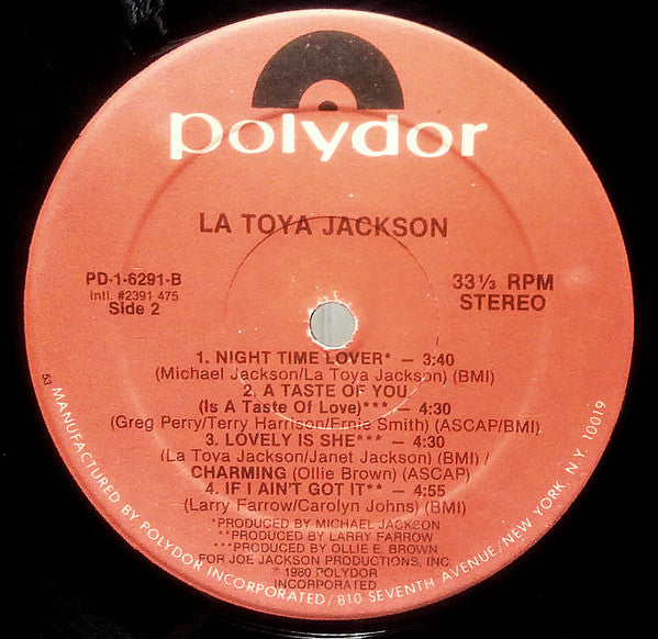 La Toya Jackson : La Toya Jackson (LP, Album, 53)