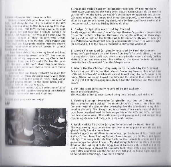 Neal Morse, Mike Portnoy, Randy George : Cover To Cover (CD, Album)