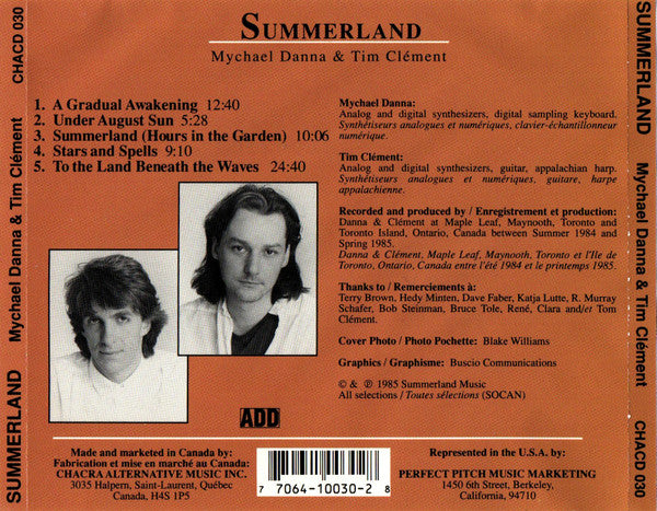 Danna & Clement : Summerland (CD, Album, RE, Dis)