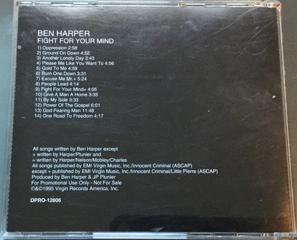 Ben Harper : Fight For Your Mind (CD, Album, Promo)