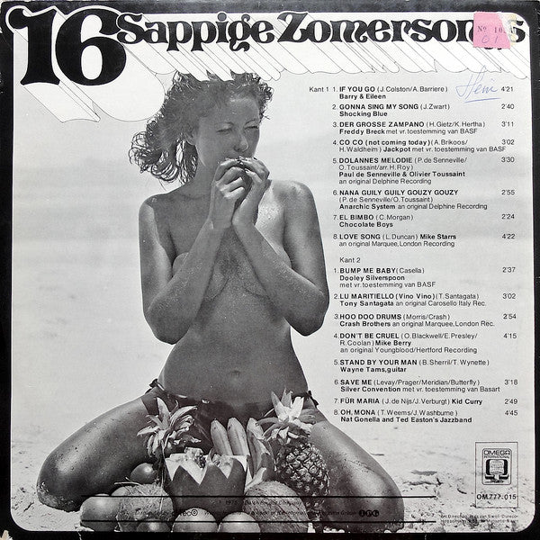 Various : 16 Sappige Zomersongs (LP, Comp, Mono)