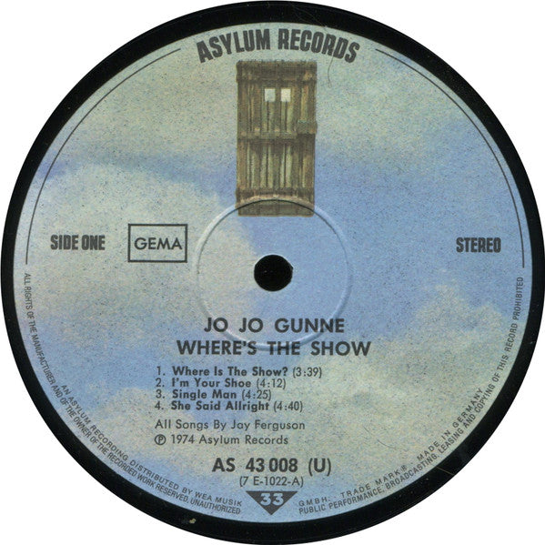 Jo Jo Gunne : "So...Where's The Show?" (LP, Album)