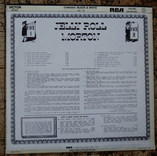 Jelly Roll Morton's Red Hot Peppers : Volume 1 (1927-1930) (LP, Comp, Mono)