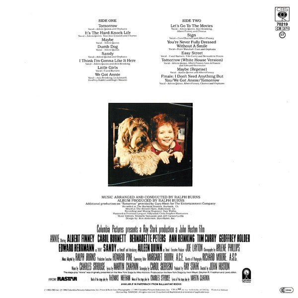 Various : Annie (Original Motion Picture Soundtrack) (LP, Album)