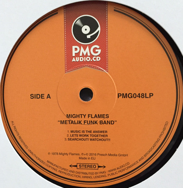 Mighty Flames : Metalik Funk Band (LP, Album, RE)