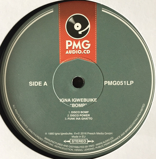 I.G. (3) : Bomp (LP, Album, RE)