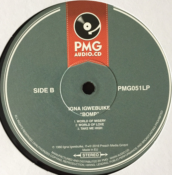 I.G. (3) : Bomp (LP, Album, RE)
