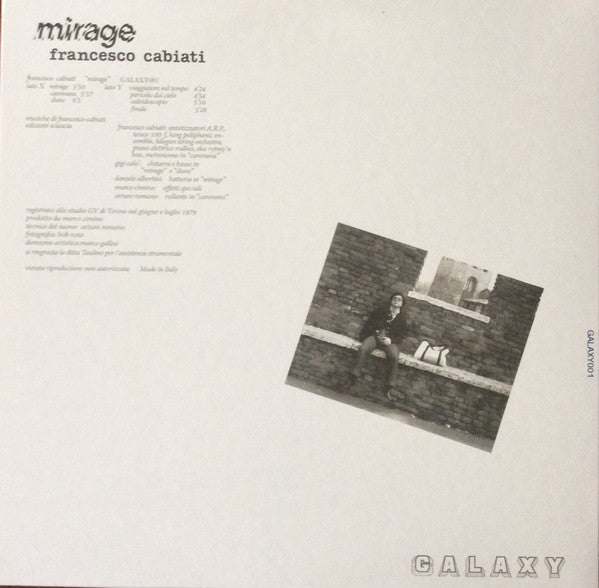 Francesco Cabiati : Mirage (LP, Album, RE)