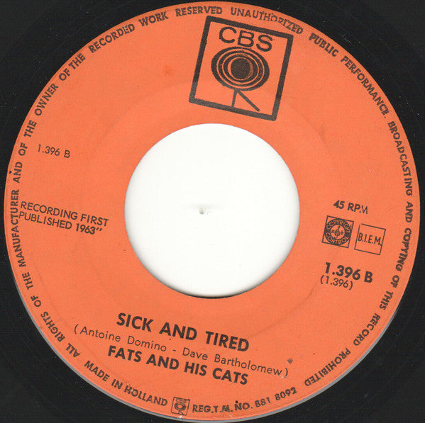 Fats And His Cats : Our Slop Is Here To Stay (7", Single)