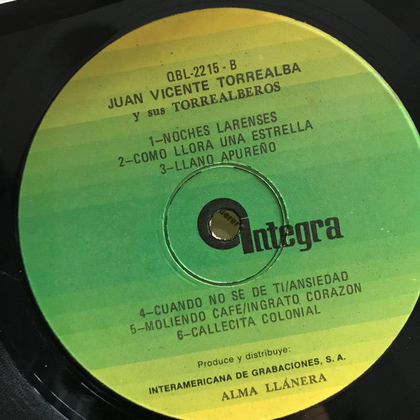 Conjunto De Juan Vicente Torrealba : Alma Llanera (LP, Album)