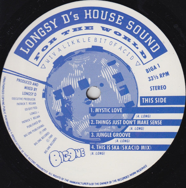 Longsy D's House Sound* : For The World (LP, Album)