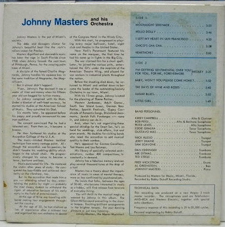 Johnny Masters And His Orchestra : Dancing In Dreamland (LP, Album)