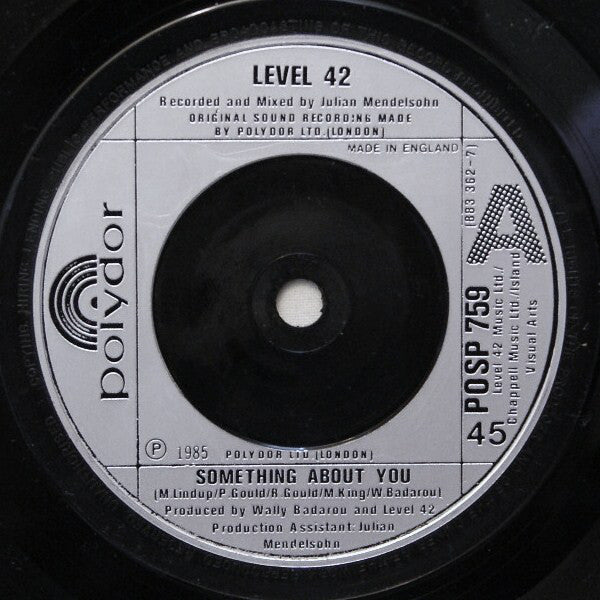 Level 42 : Something About You (7", Single, Sil)